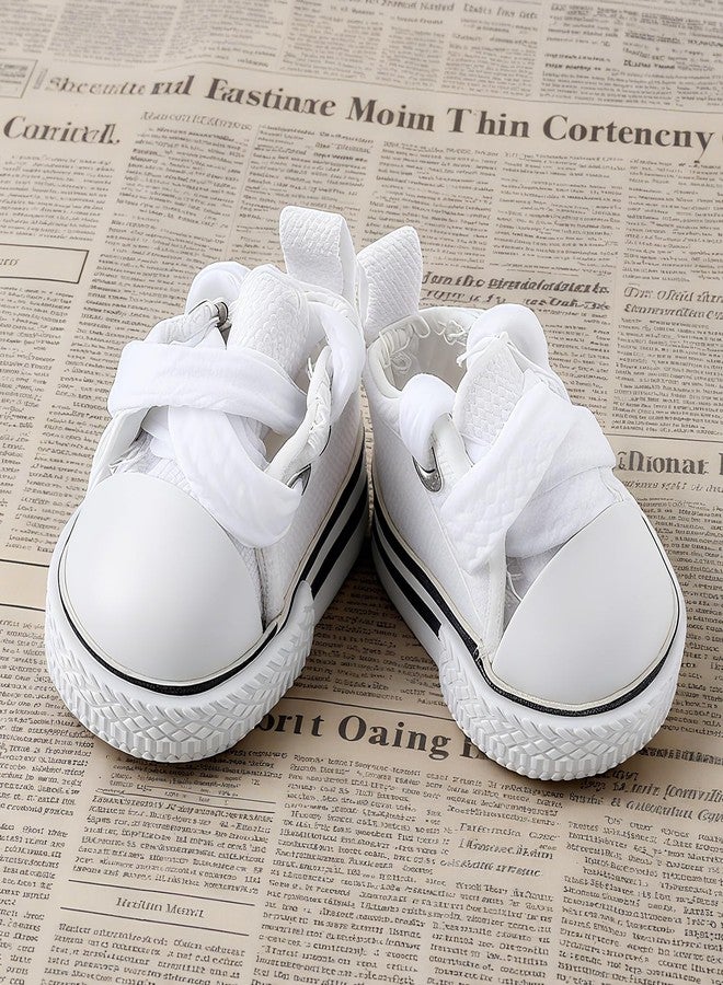 Tmtains 2Pairs Doll Shoes for 15&17cm 2025New Dolls Cute Mini Lace up Canvas Sneakers Match for Dolls Clothes Kawaii Finger Shoes for 1st/2nd/3rd Gen Doll Dress up Decoration Accessories (No Doll) - Image 5